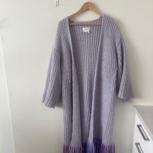 Anthropologie Lavender and Purple Knit Cardigan